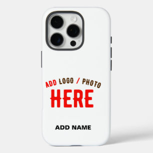 STYLISH MODERN CUSTOMIZABLE WHITE VERIFIED BRANDED iPhone 16 PRO CASE