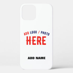 STYLISH MODERN CUSTOMIZABLE WHITE VERIFIED BRANDED iPhone 12 CASE