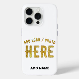 STYLISH MODERN CUSTOMIZABLE WHITE VERIFIED BRANDED iPhone 15 PRO CASE