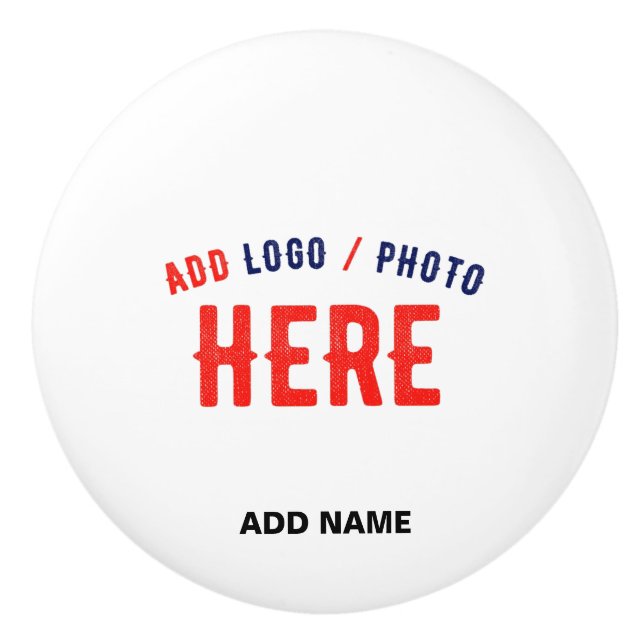 STYLISH MODERN CUSTOMIZABLE WHITE VERIFIED BRANDED CERAMIC KNOB (Front)