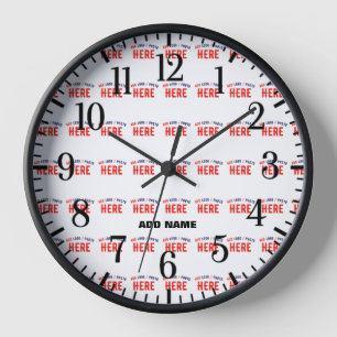 STYLISH MODERN CUSTOMIZABLE WHITE VERIFIED BRANDED CLOCK
