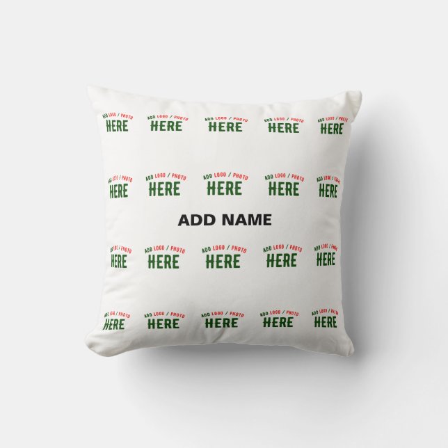 STYLISH MODERN CUSTOMIZABLE WHITE VERIFIED BRANDED CUSHION (Front)