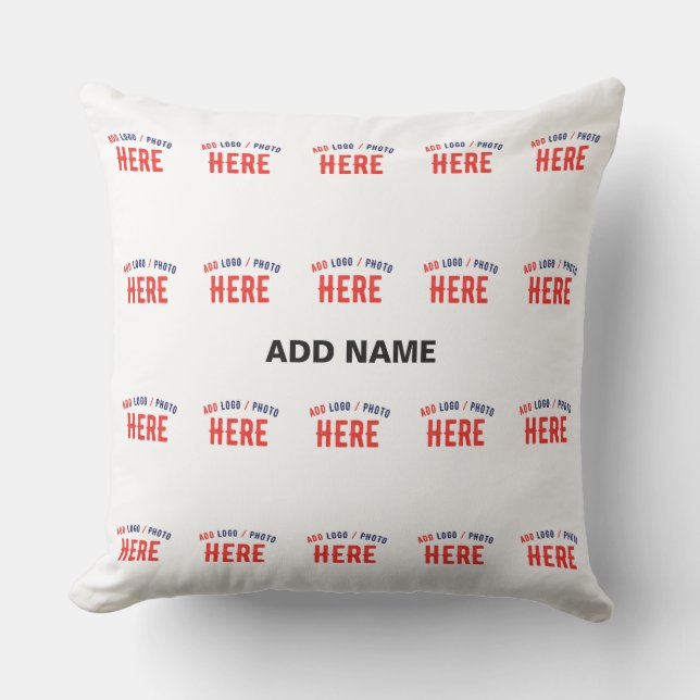 STYLISH MODERN CUSTOMIZABLE WHITE VERIFIED BRANDED CUSHION (Front)