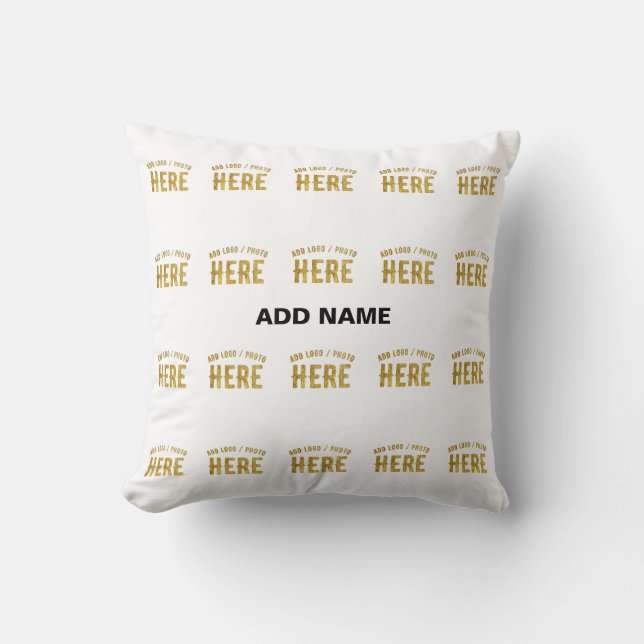 STYLISH MODERN CUSTOMIZABLE WHITE VERIFIED BRANDED CUSHION (Front)
