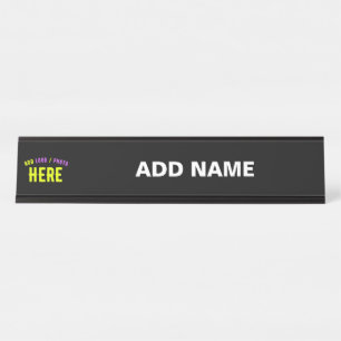 STYLISH MODERN CUSTOMIZABLE WHITE VERIFIED BRANDED DESK NAME PLATE