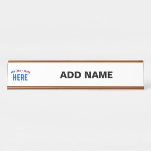 STYLISH MODERN CUSTOMIZABLE WHITE VERIFIED BRANDED DESK NAME PLATE