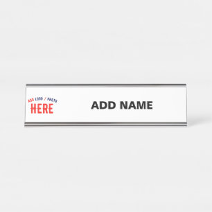 STYLISH MODERN CUSTOMIZABLE WHITE VERIFIED BRANDED DESK NAME PLATE