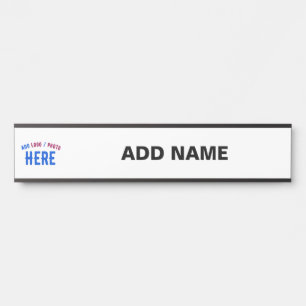 STYLISH MODERN CUSTOMIZABLE WHITE VERIFIED BRANDED DOOR SIGN
