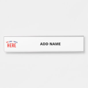 STYLISH MODERN CUSTOMIZABLE WHITE VERIFIED BRANDED DOOR SIGN