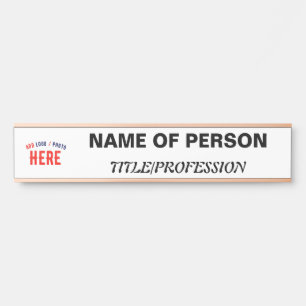 STYLISH MODERN CUSTOMIZABLE WHITE VERIFIED BRANDED DOOR SIGN
