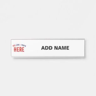 STYLISH MODERN CUSTOMIZABLE WHITE VERIFIED BRANDED DOOR SIGN