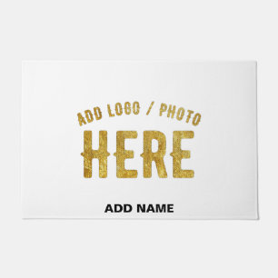 STYLISH MODERN CUSTOMIZABLE WHITE VERIFIED BRANDED DOORMAT