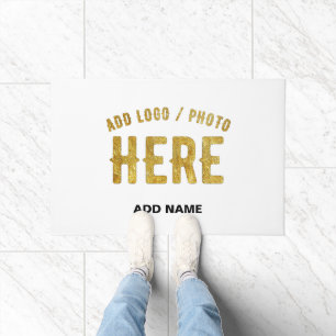 STYLISH MODERN CUSTOMIZABLE WHITE VERIFIED BRANDED DOORMAT