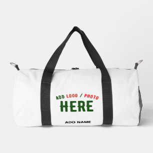 STYLISH MODERN CUSTOMIZABLE WHITE VERIFIED BRANDED DUFFLE BAG