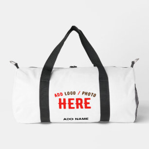 STYLISH MODERN CUSTOMIZABLE WHITE VERIFIED BRANDED DUFFLE BAG