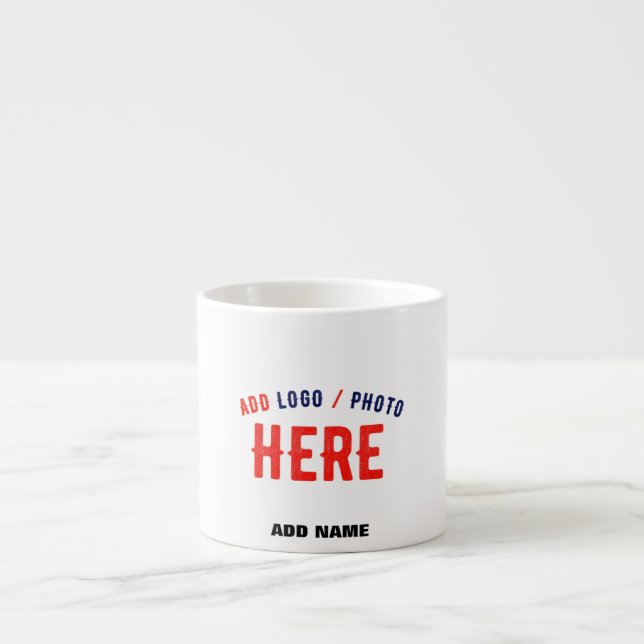 STYLISH MODERN CUSTOMIZABLE WHITE VERIFIED BRANDED ESPRESSO CUP (Front)