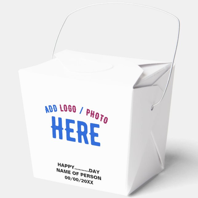 STYLISH MODERN CUSTOMIZABLE WHITE VERIFIED BRANDED FAVOUR BOX (Front)