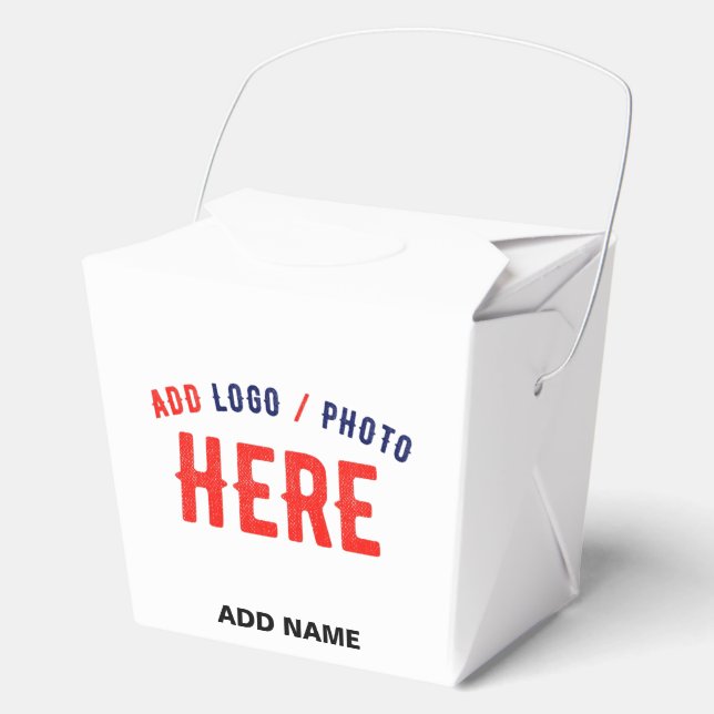 STYLISH MODERN CUSTOMIZABLE WHITE VERIFIED BRANDED FAVOUR BOX (Front)