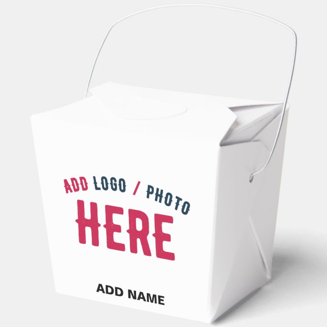 STYLISH MODERN CUSTOMIZABLE WHITE VERIFIED BRANDED FAVOUR BOX (Front)