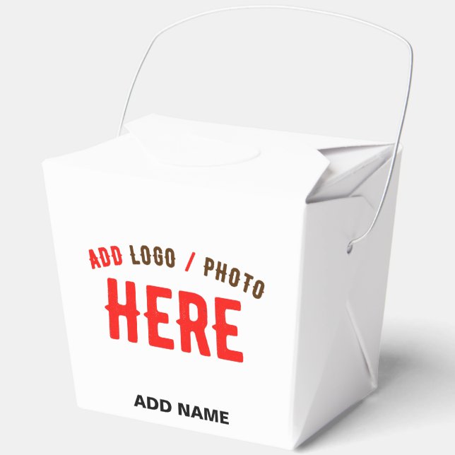 STYLISH MODERN CUSTOMIZABLE WHITE VERIFIED BRANDED FAVOUR BOX (Front)