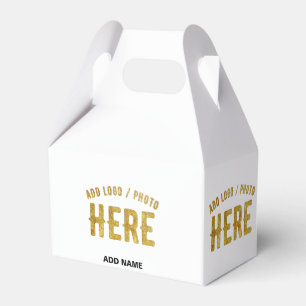 STYLISH MODERN CUSTOMIZABLE WHITE VERIFIED BRANDED FAVOUR BOX