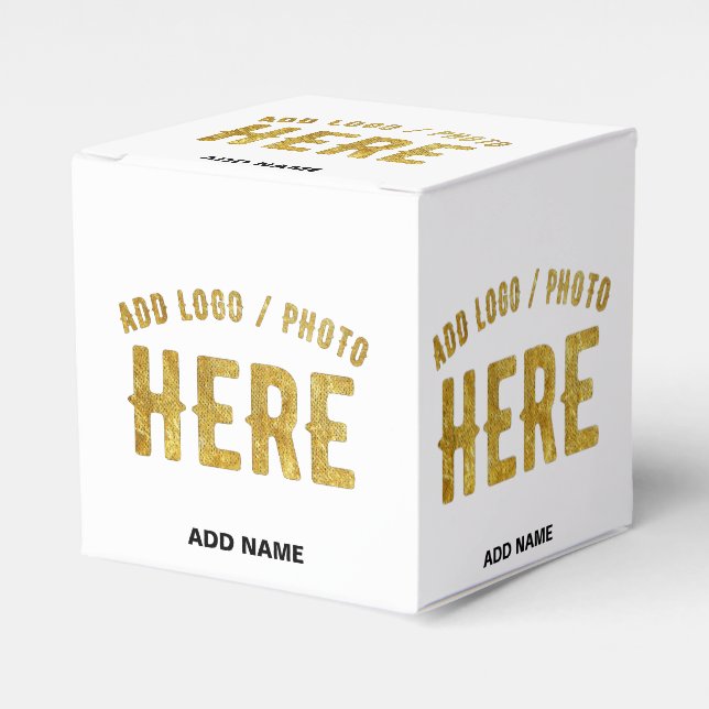 STYLISH MODERN CUSTOMIZABLE WHITE VERIFIED BRANDED FAVOUR BOX (Front Side)