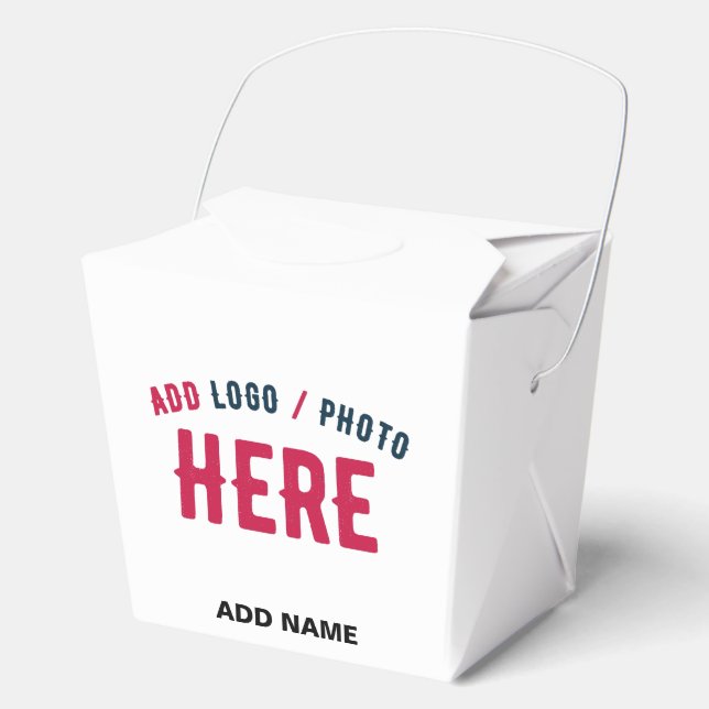 STYLISH MODERN CUSTOMIZABLE WHITE VERIFIED BRANDED FAVOUR BOX (Front)