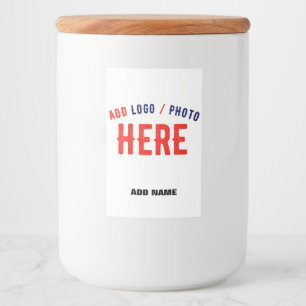 STYLISH MODERN CUSTOMIZABLE WHITE VERIFIED BRANDED FOOD LABEL