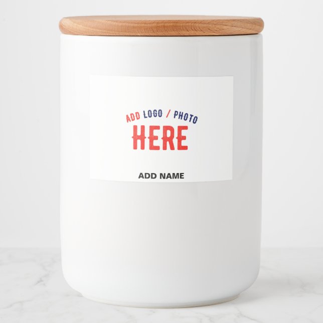 STYLISH MODERN CUSTOMIZABLE WHITE VERIFIED BRANDED FOOD LABEL (Front)