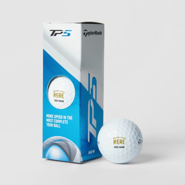STYLISH MODERN CUSTOMIZABLE WHITE VERIFIED BRANDED GOLF BALLS (Packaging)