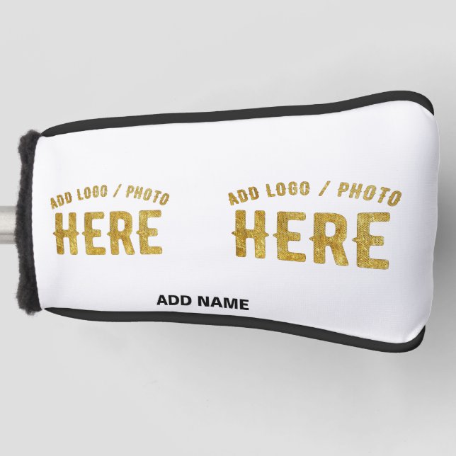 STYLISH MODERN CUSTOMIZABLE WHITE VERIFIED BRANDED GOLF HEAD COVER (Front)