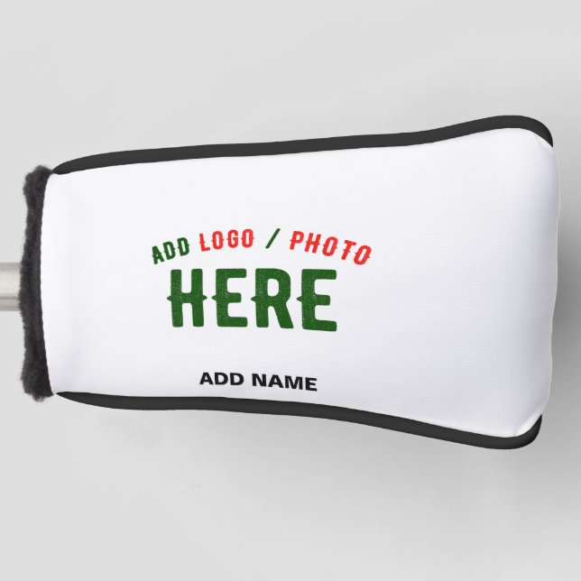 STYLISH MODERN CUSTOMIZABLE WHITE VERIFIED BRANDED GOLF HEAD COVER (Front)