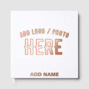 STYLISH MODERN CUSTOMIZABLE WHITE VERIFIED BRANDED GUEST BOOK