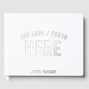 STYLISH MODERN CUSTOMIZABLE WHITE VERIFIED BRANDED GUEST BOOK