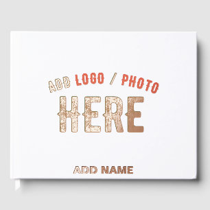 STYLISH MODERN CUSTOMIZABLE WHITE VERIFIED BRANDED GUEST BOOK