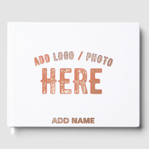 STYLISH MODERN CUSTOMIZABLE WHITE VERIFIED BRANDED GUEST BOOK
