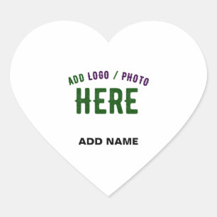 STYLISH MODERN CUSTOMIZABLE WHITE VERIFIED BRANDED HEART STICKER
