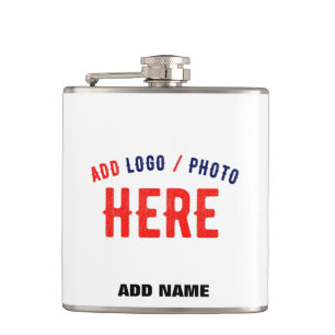 STYLISH MODERN CUSTOMIZABLE WHITE VERIFIED BRANDED HIP FLASK