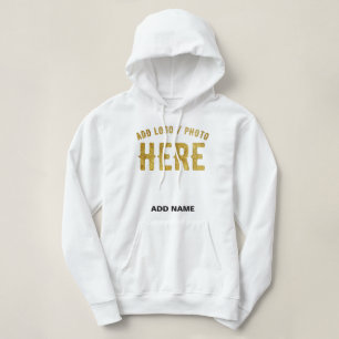 STYLISH MODERN CUSTOMIZABLE WHITE VERIFIED BRANDED HOODIE