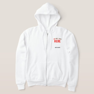 STYLISH MODERN CUSTOMIZABLE WHITE VERIFIED BRANDED HOODIE