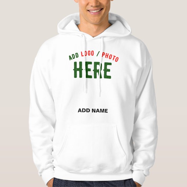 STYLISH MODERN CUSTOMIZABLE WHITE VERIFIED BRANDED HOODIE (Front)