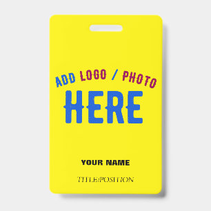 STYLISH MODERN CUSTOMIZABLE WHITE VERIFIED BRANDED ID BADGE