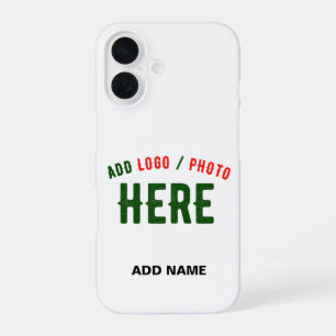 STYLISH MODERN CUSTOMIZABLE WHITE VERIFIED BRANDED iPhone 16 CASE