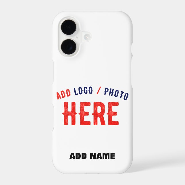STYLISH MODERN CUSTOMIZABLE WHITE VERIFIED BRANDED iPhone CASE (Back)