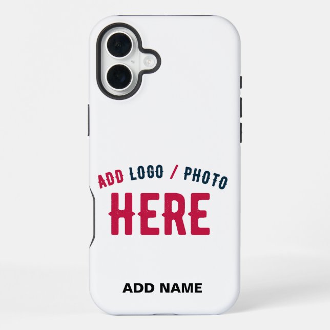 STYLISH MODERN CUSTOMIZABLE WHITE VERIFIED BRANDED iPhone CASE (Back)