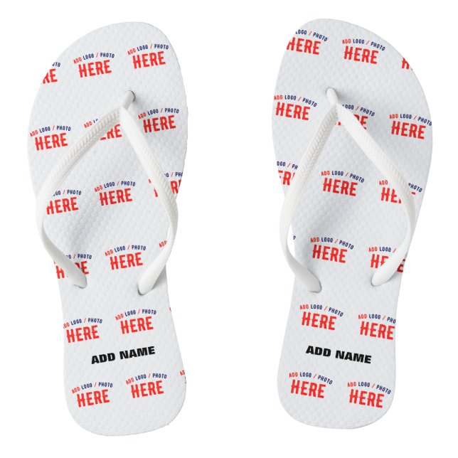 STYLISH MODERN CUSTOMIZABLE WHITE VERIFIED BRANDED JANDALS (Footbed)