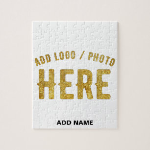 STYLISH MODERN CUSTOMIZABLE WHITE VERIFIED BRANDED JIGSAW PUZZLE