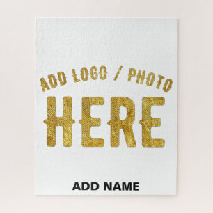STYLISH MODERN CUSTOMIZABLE WHITE VERIFIED BRANDED JIGSAW PUZZLE