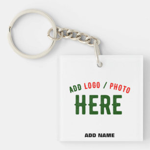 STYLISH MODERN CUSTOMIZABLE WHITE VERIFIED BRANDED KEY RING