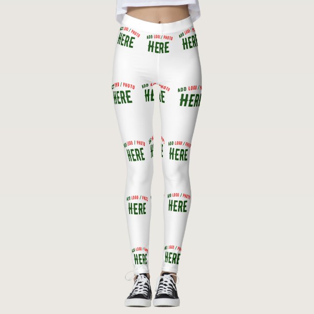STYLISH MODERN CUSTOMIZABLE WHITE VERIFIED BRANDED LEGGINGS (Front)